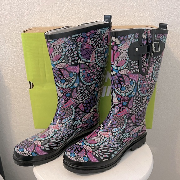 Western Chief Rain Water Proof Boots Boho Floral - Picture 3 of 8